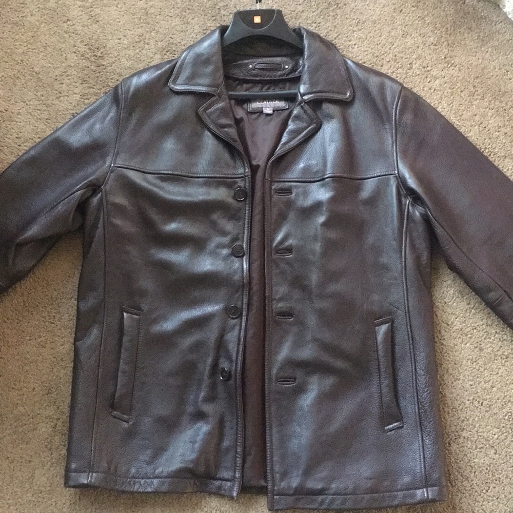 Men’s Wilson Leather Brown Jacket Size Large
